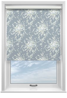 Shabby Chic by Rachel Ashwell Garden Floral (Blackout), Dusky Blue - Twist&Fit Roller Blind